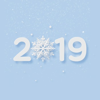 唯美2019年圣诞节剪纸雪花元素ps素材
