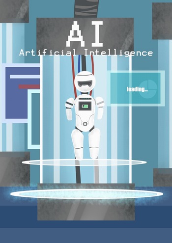 AI人工智能机器人ps插画素材