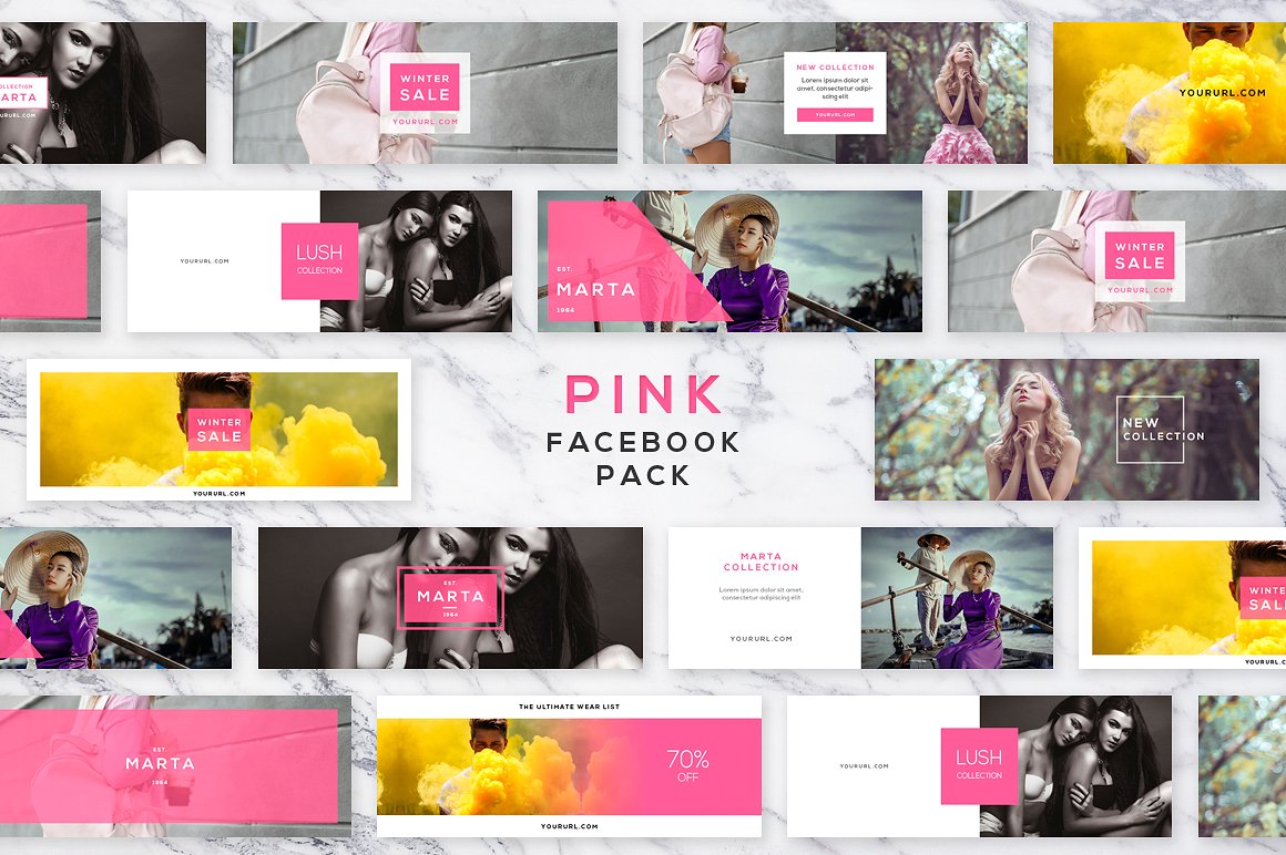 粉色女性时尚美容化妆服饰ps广告banner素材
