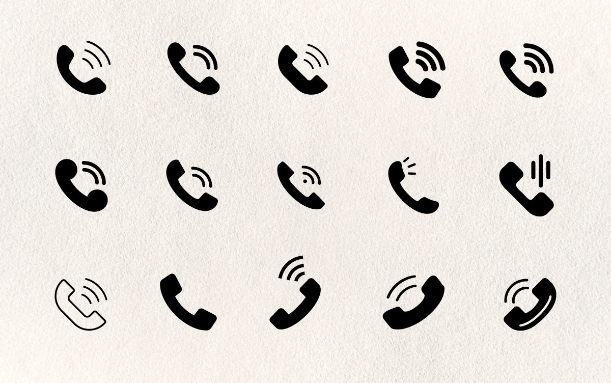 电话icon图标矢量图素材合集7