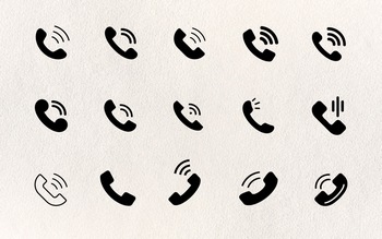 电话icon图标矢量图素材合集7