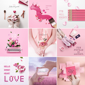 粉色甜蜜情人节海报ps素材