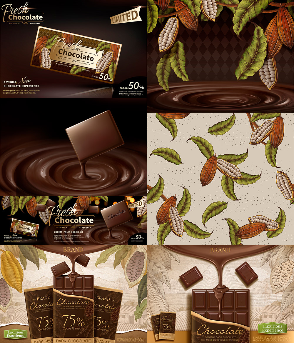 巧克力广告海报ps素材
