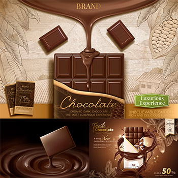 巧克力廣告海報ps素材