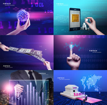 商务金融科技海报ps素材（2）