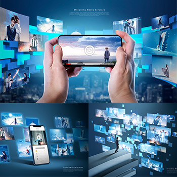 虛擬現實科技媒體可視化互動操作ps海報素