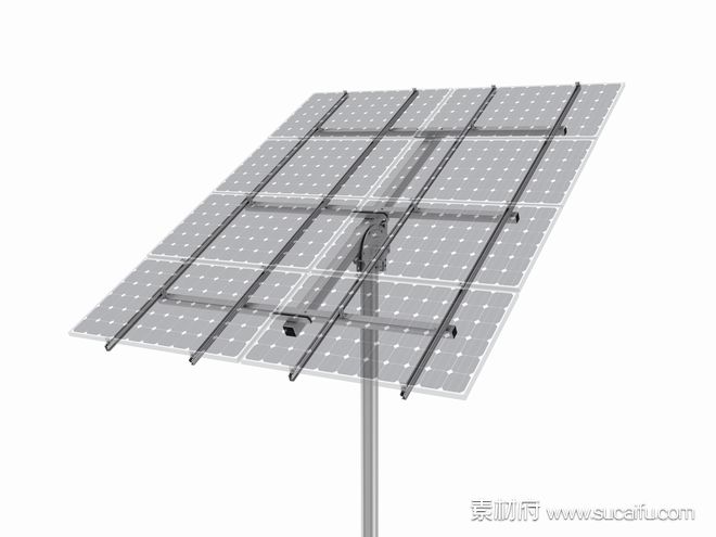 单立柱太阳能光伏板支架结构图