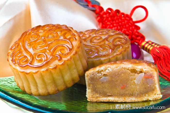 中秋节传统美食月饼高清图片