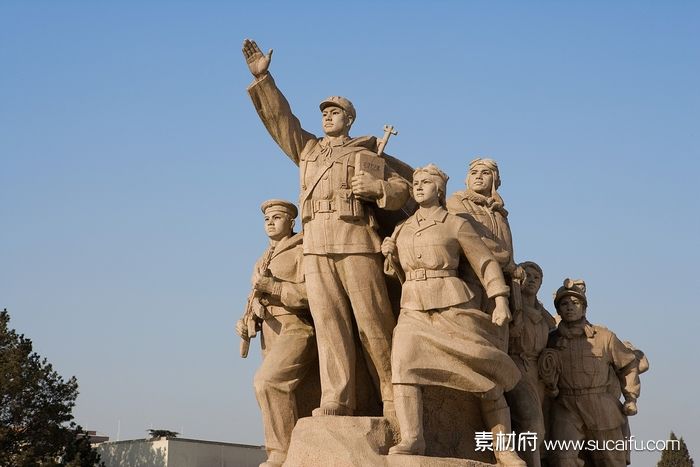 天安门广场的人民英雄雕塑