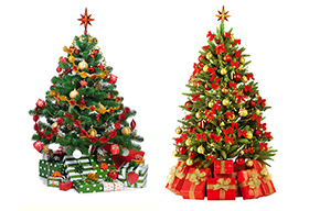 四张圣诞树高清图片
