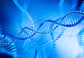 藍色的DNA螺旋結構