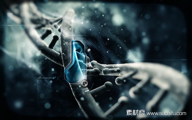 DNA科学科幻概念图