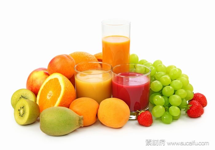 新鲜的水果和果汁