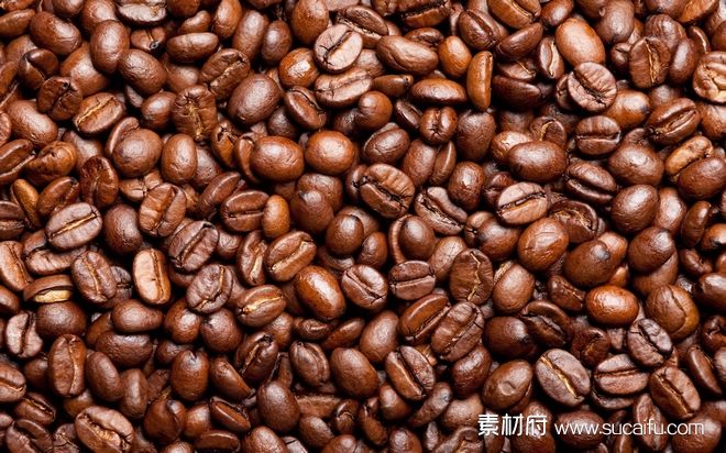 铺满的咖啡豆