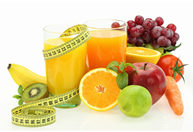 健康減肥的水果和果汁