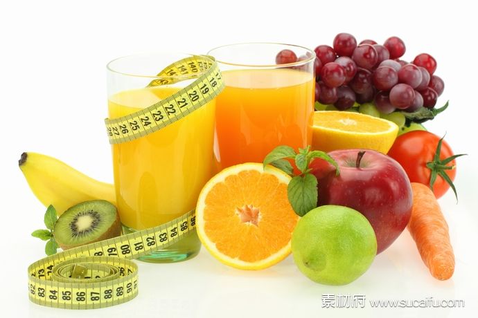 健康减肥的水果和果汁