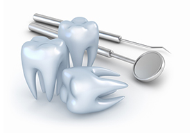 牙科治疗器械与牙齿模型