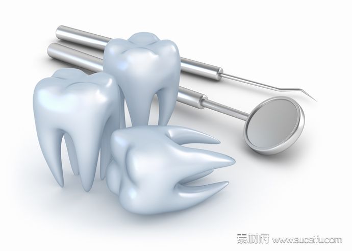 牙科治疗器械与牙齿模型