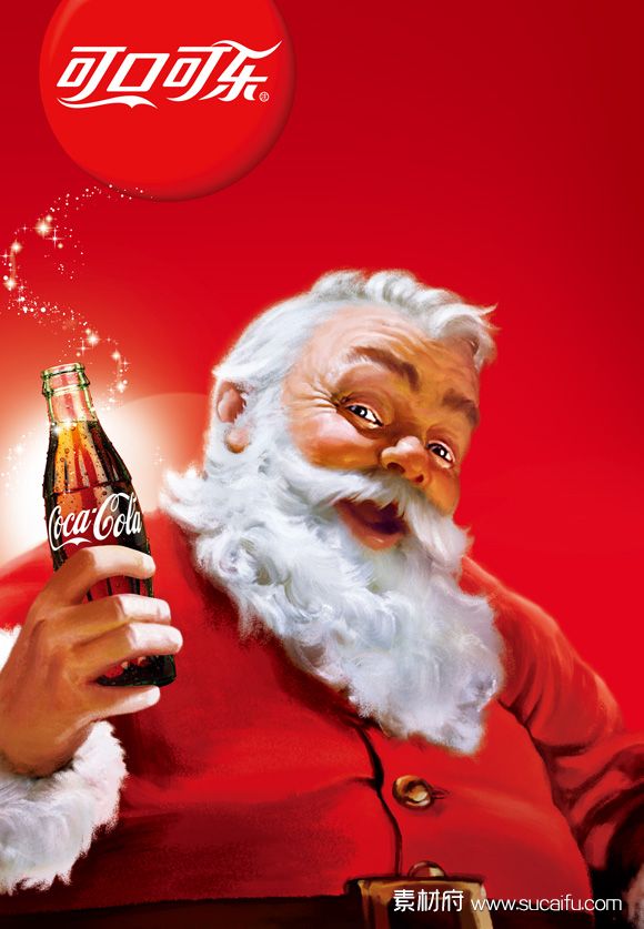 圣诞老人可口可乐海报