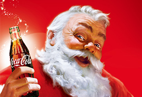 圣诞老人可口可乐海报