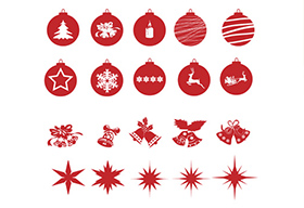 各种圣诞元素图标