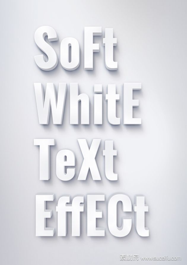 白色立体字自动生成模板