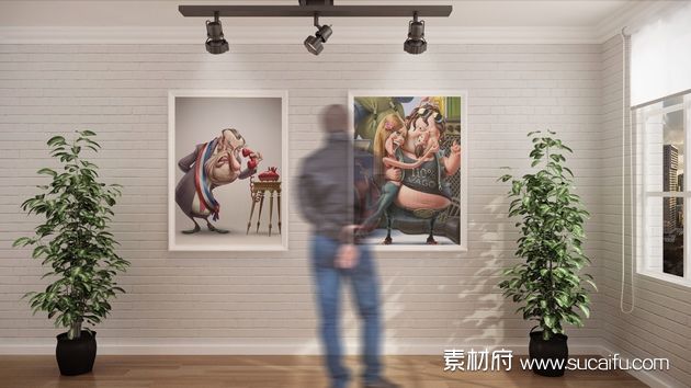 画展模板智能贴图1