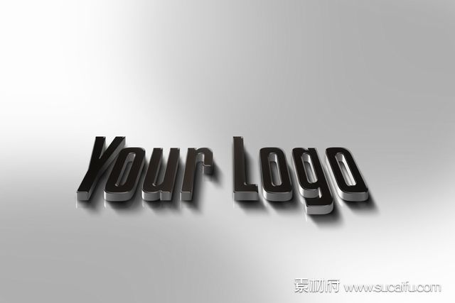 立体金属logo智能贴图模板